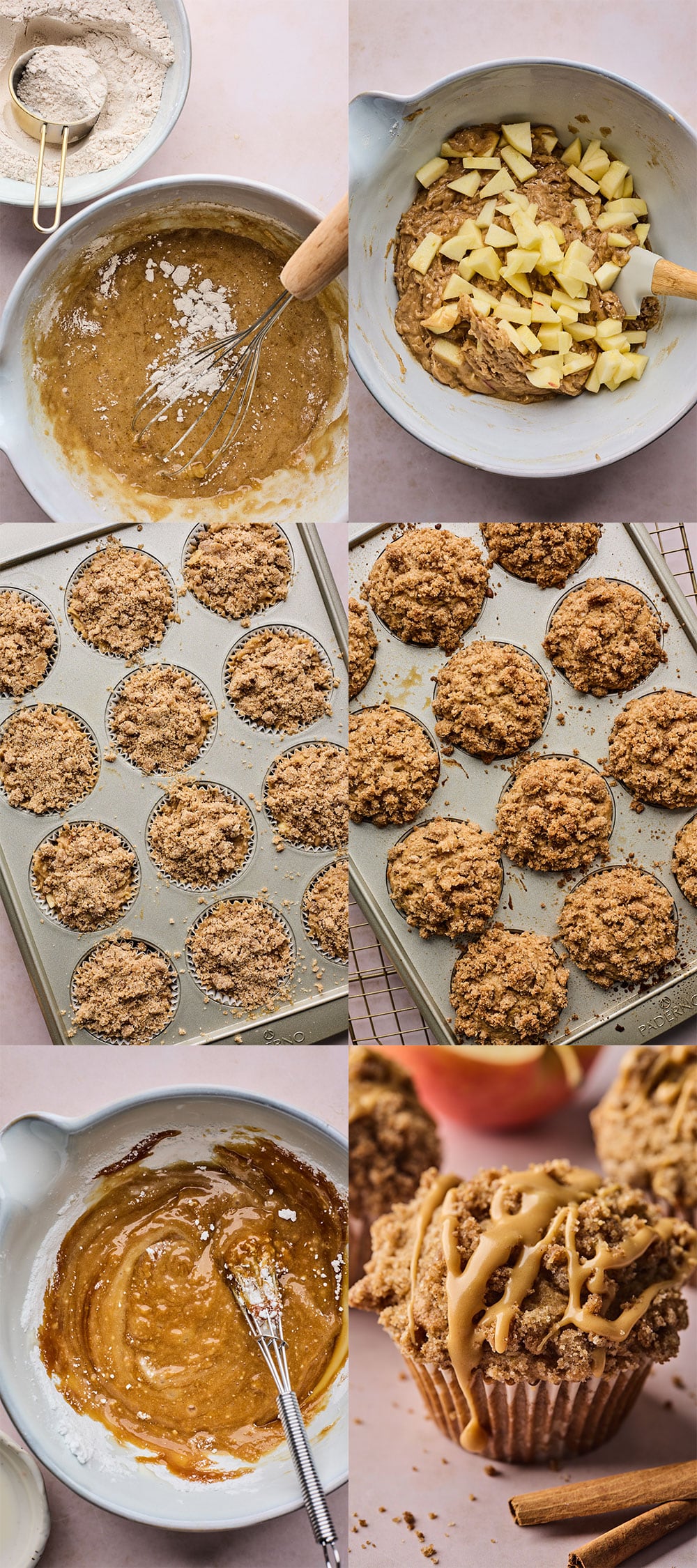 Apple Cinnamon Muffins With Caramel Glaze