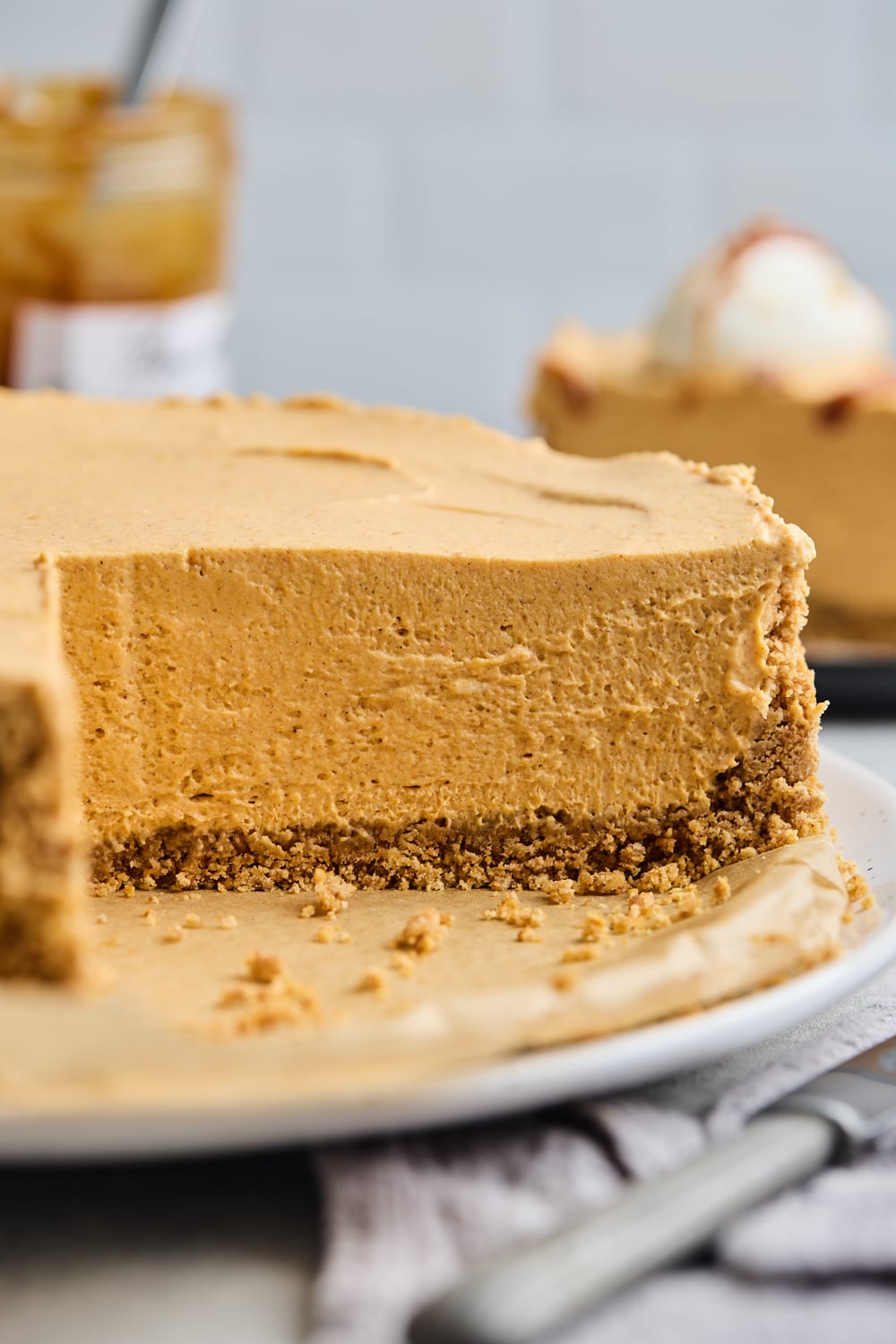 Creamy No Bake Pumpkin Cheesecake