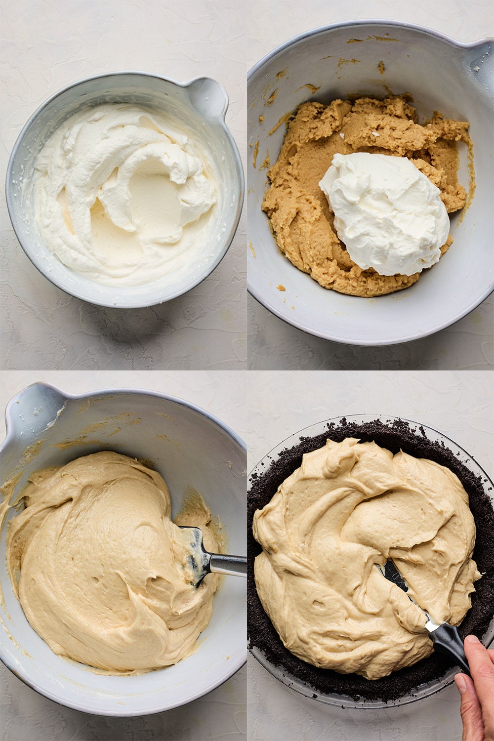 No Bake Peanut Butter Pie steps part 2