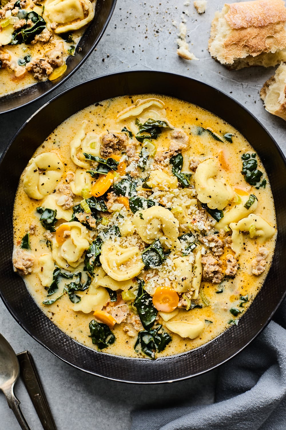 Creamy Sausage Tortellini Soup