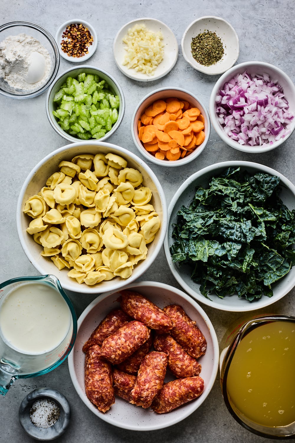 Creamy Sausage Tortellini Soup Ingredients