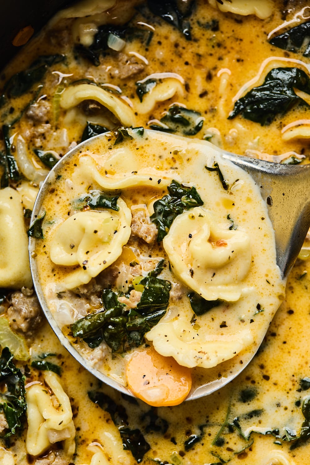 Creamy Sausage Tortellini Soup