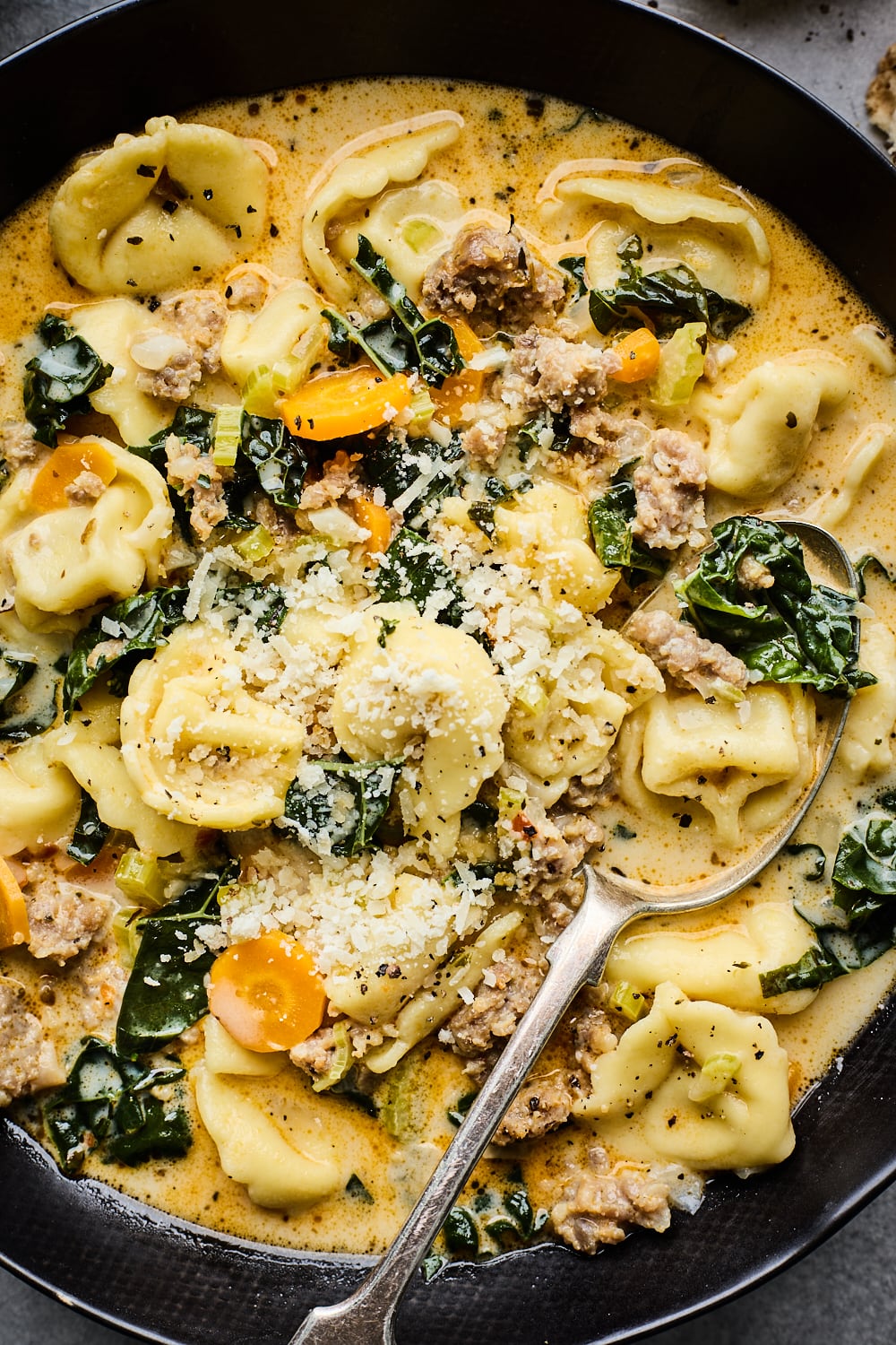 Creamy Sausage Tortellini Soup