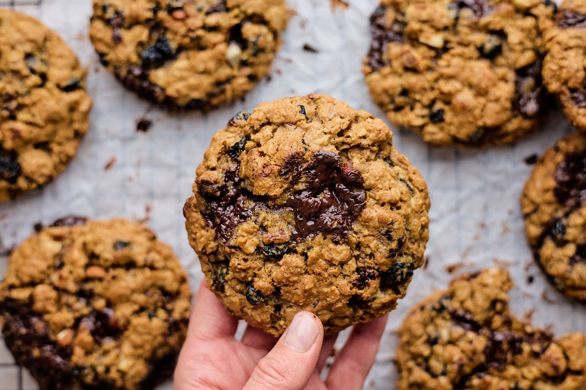 Big and Chewy Oatmeal Chocolate Chunk Cookies