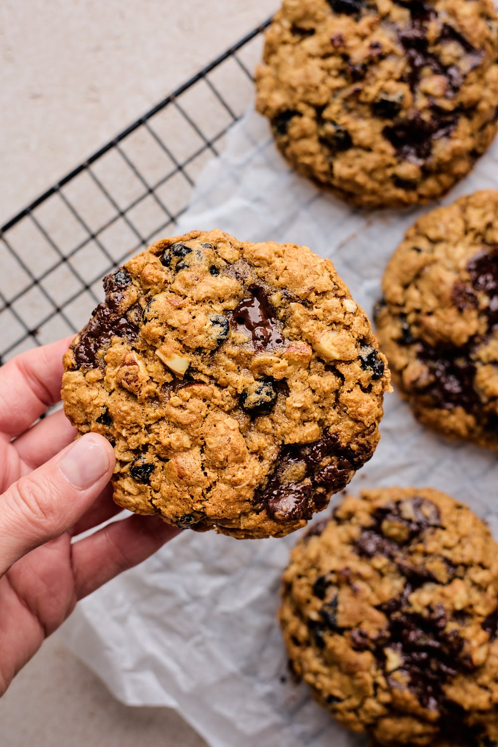 Big and Chewy Oatmeal Chocolate Chunk Cookies