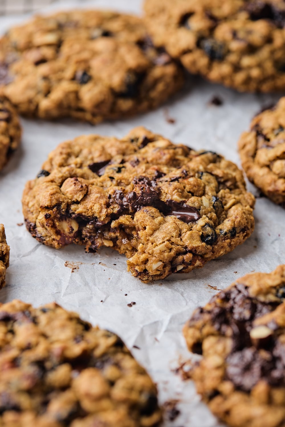 Big and Chewy Oatmeal Chocolate Chunk Cookies