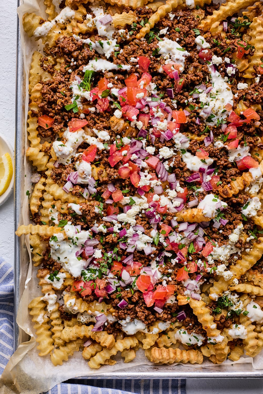 Loaded French fries (Greek style)