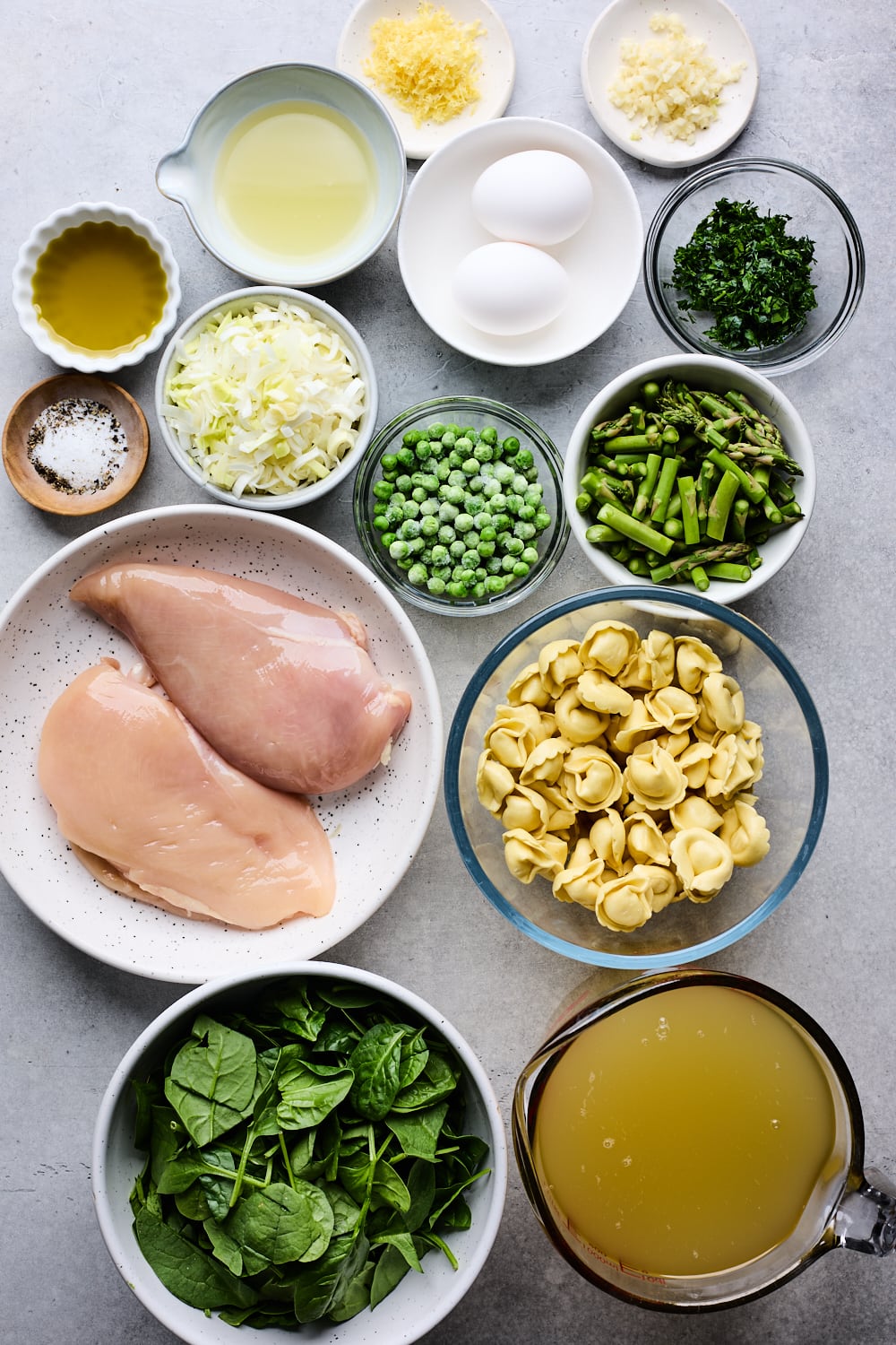 Lemony Spinach Tortellini Soup Ingredients