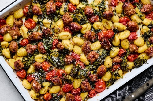 Sheet Pan Gnocchi With Sausage and Rapini