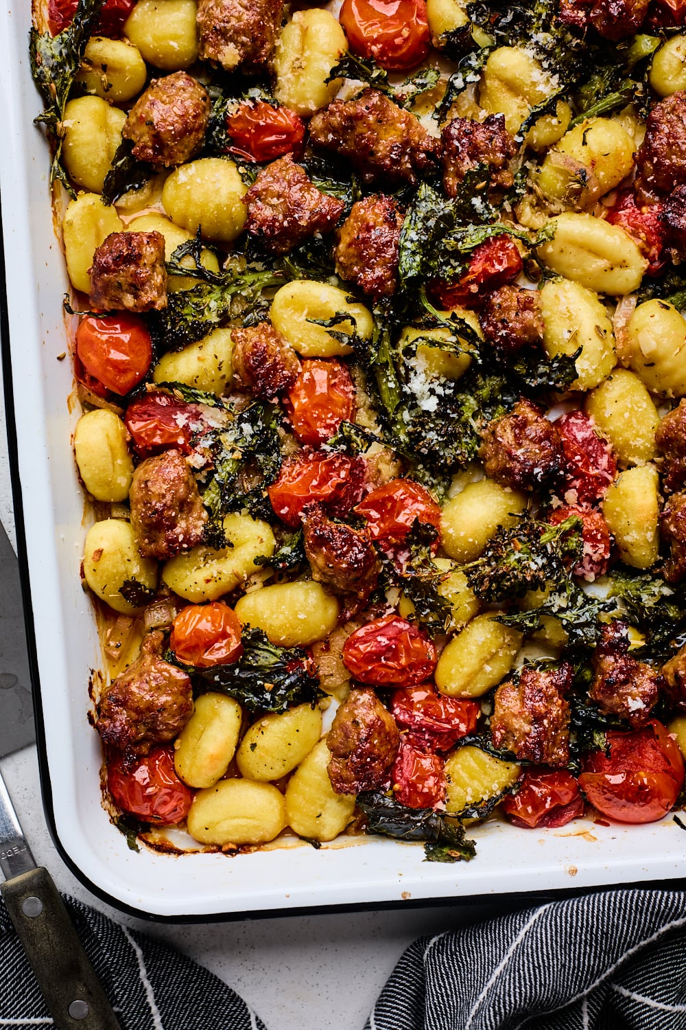 Sheet Pan Gnocchi With Sausage and Rapini
