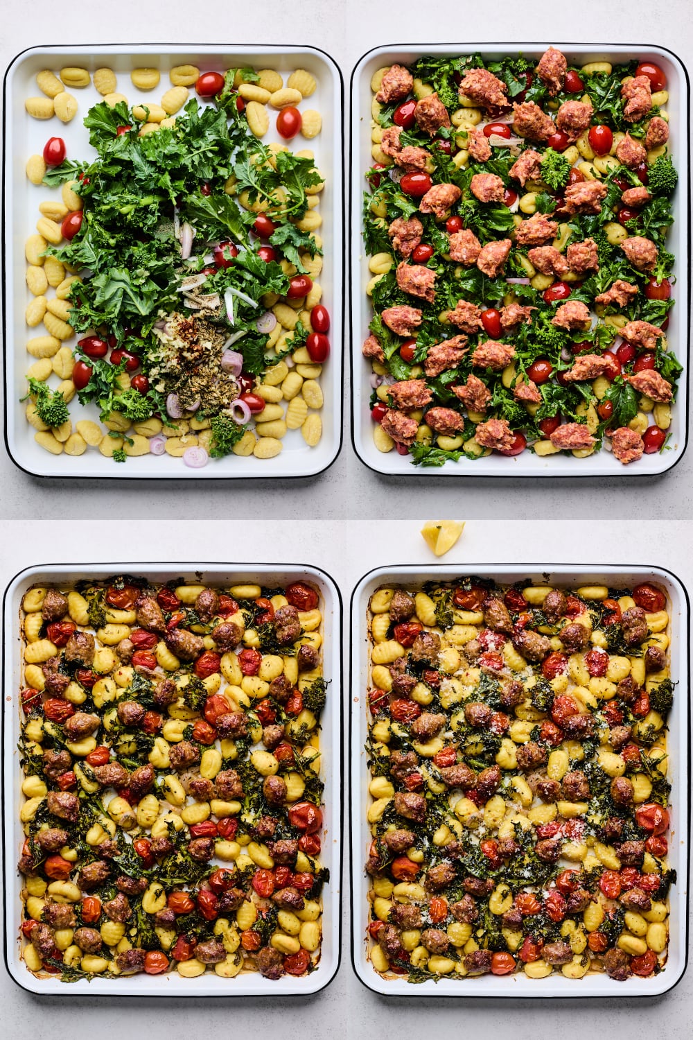 Sheet Pan Gnocchi With Sausage and Rapini