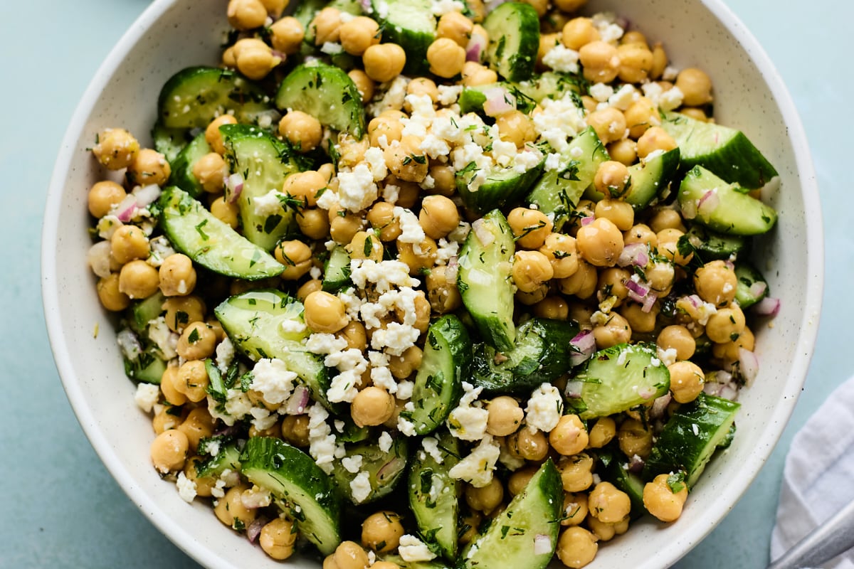 Cucumber Chickpea Salad