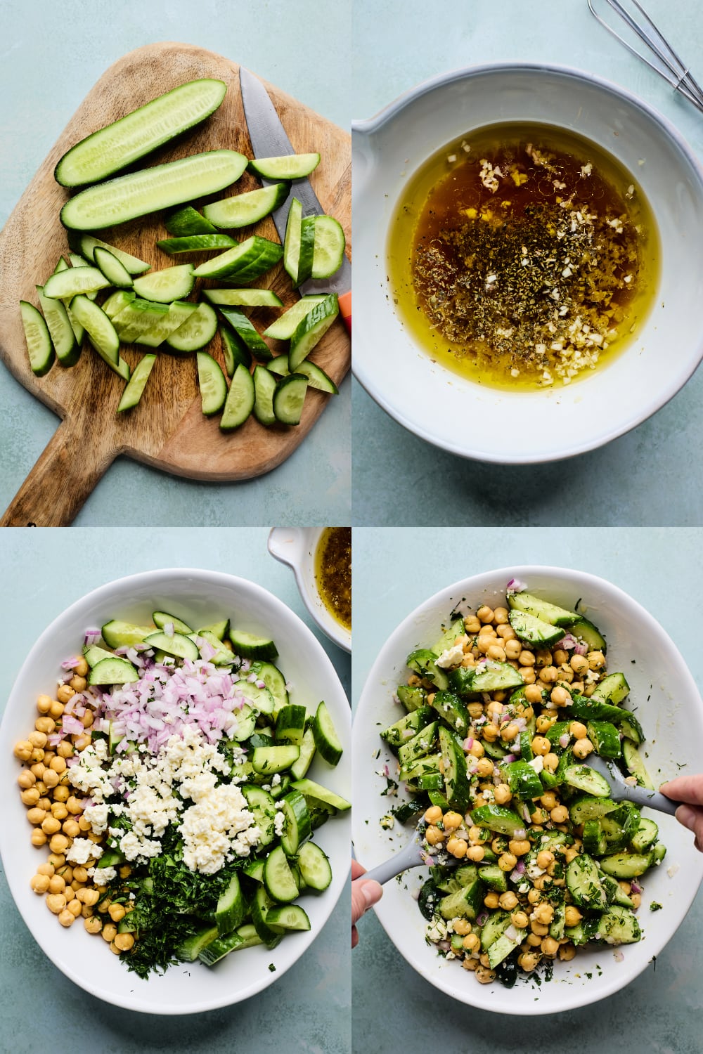  how to make Cucumber Chickpea Salad