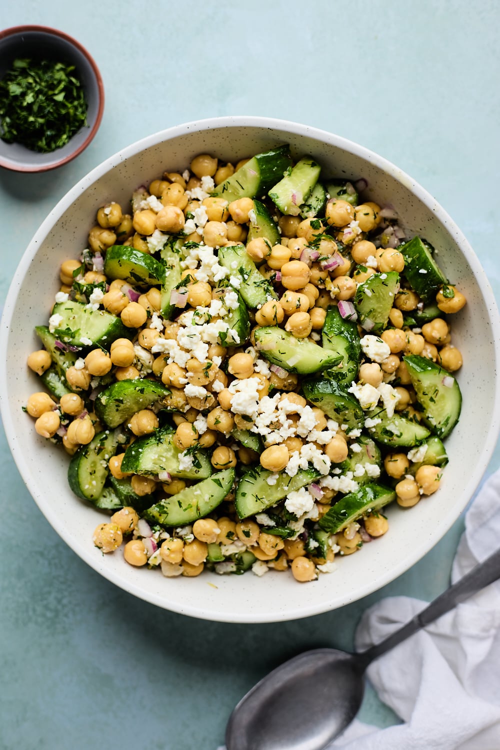 Cucumber Chickpea Salad