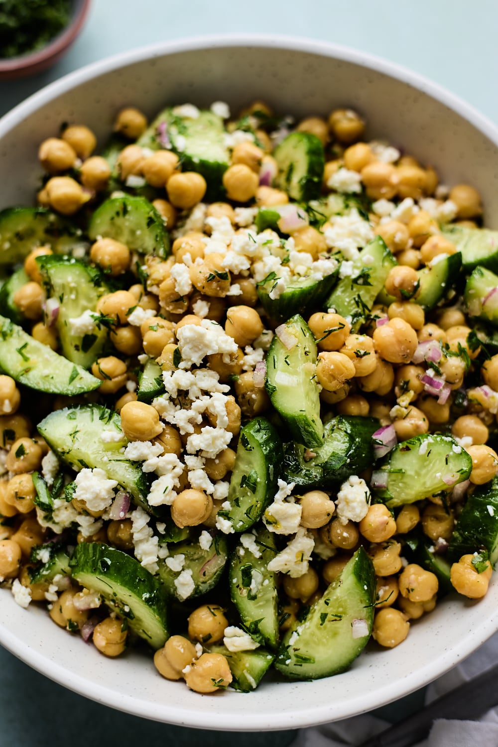 Cucumber Chickpea Salad