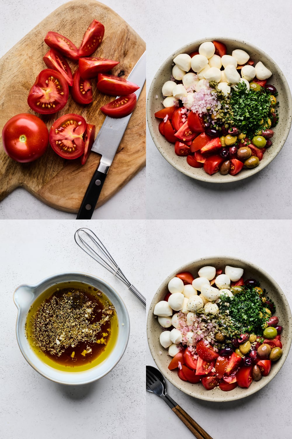 Marinated tomato salad Directions