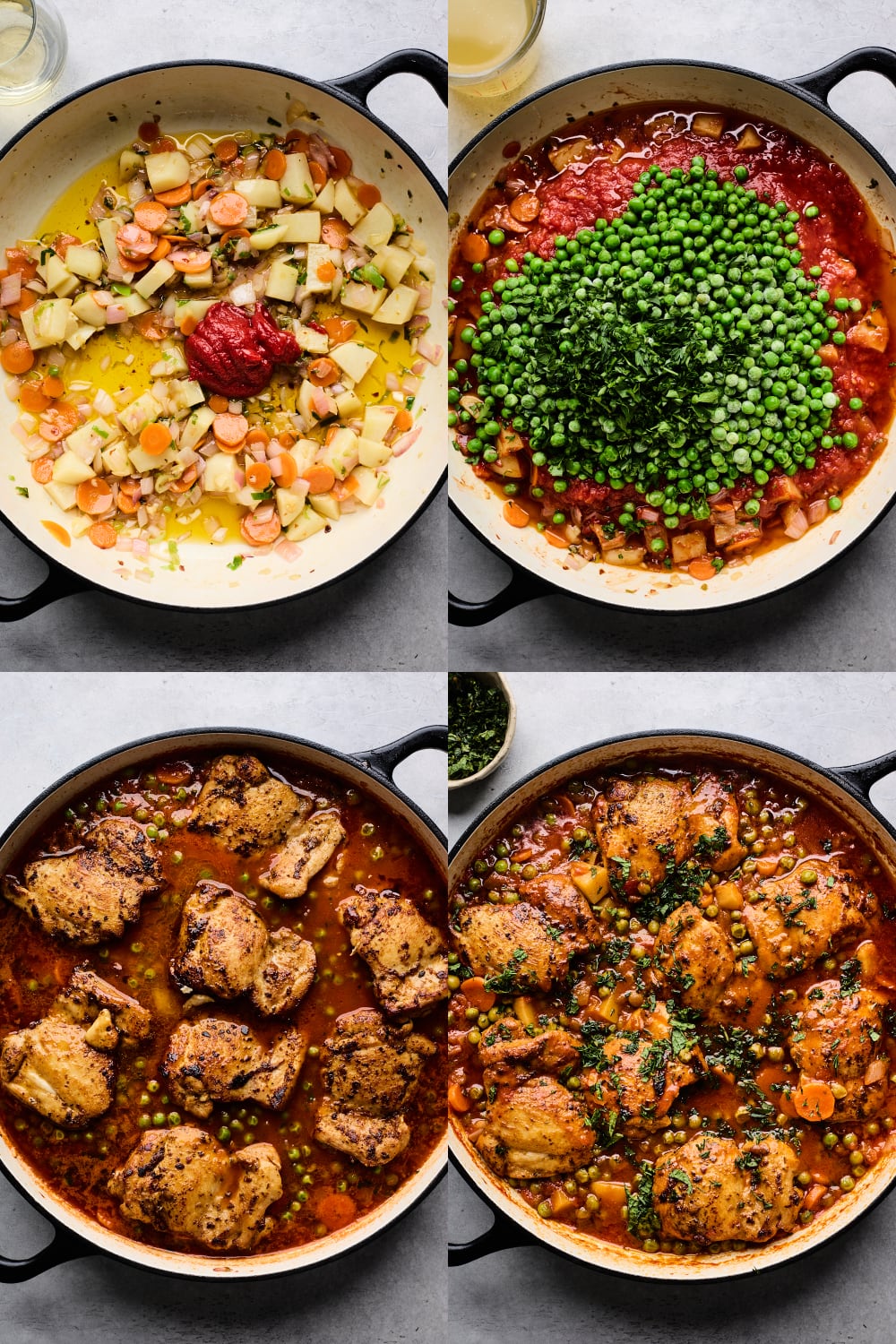 One Pan Greek Peas and Chicken