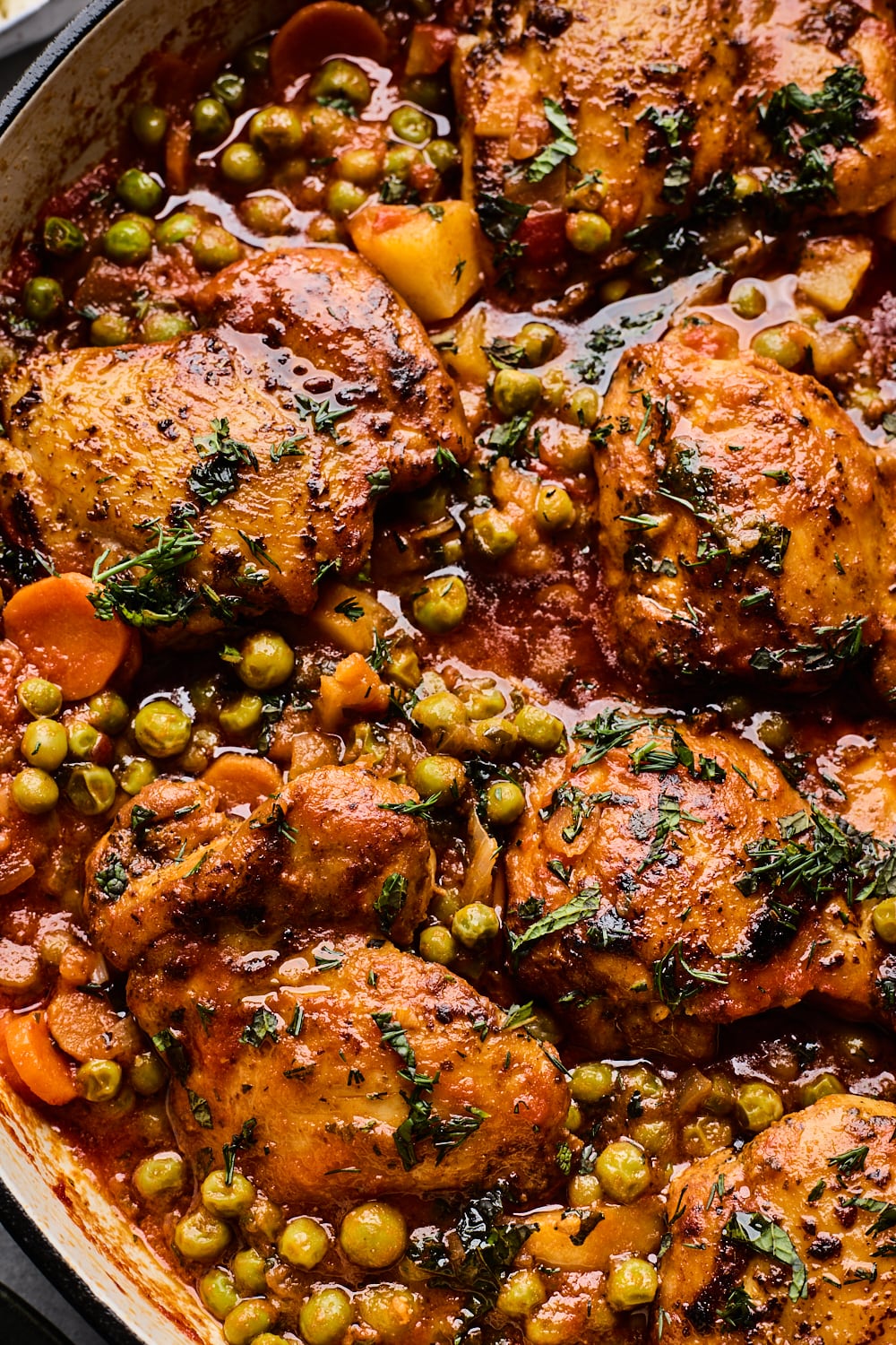 One Pan Greek Peas and Chicken