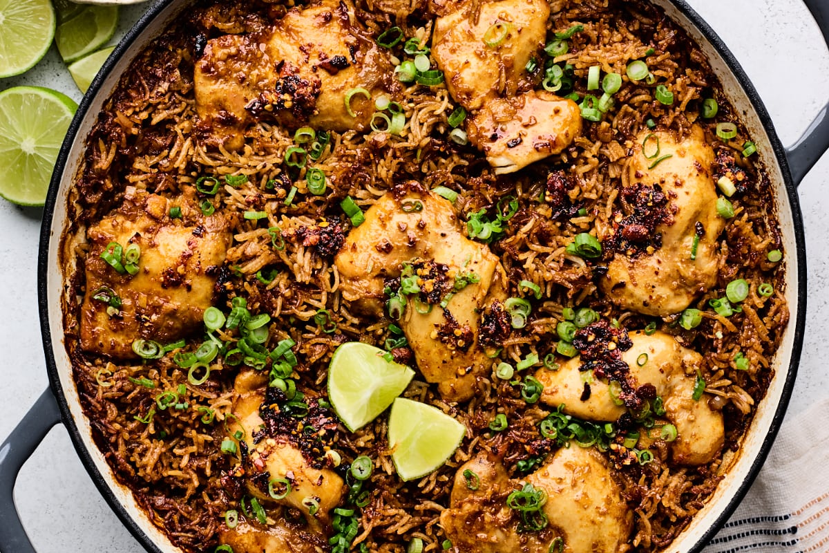 One Pan Hainanese Chicken Rice