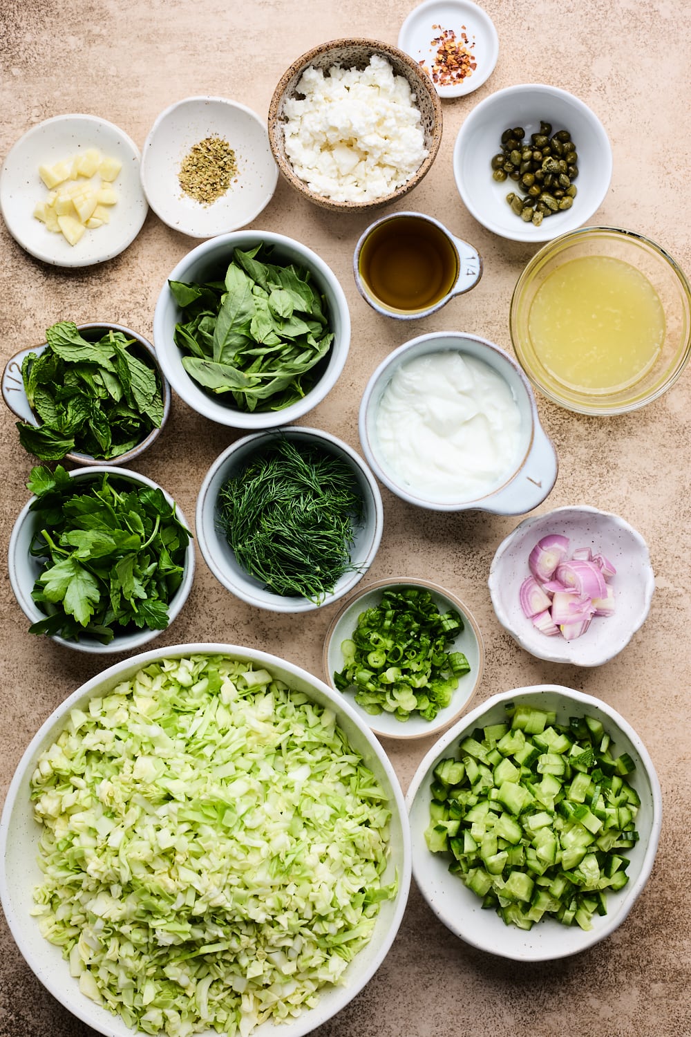 Green Goddess Salad - Greek Style