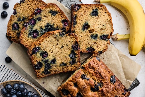 Easy Moist Blueberry Banana Bread