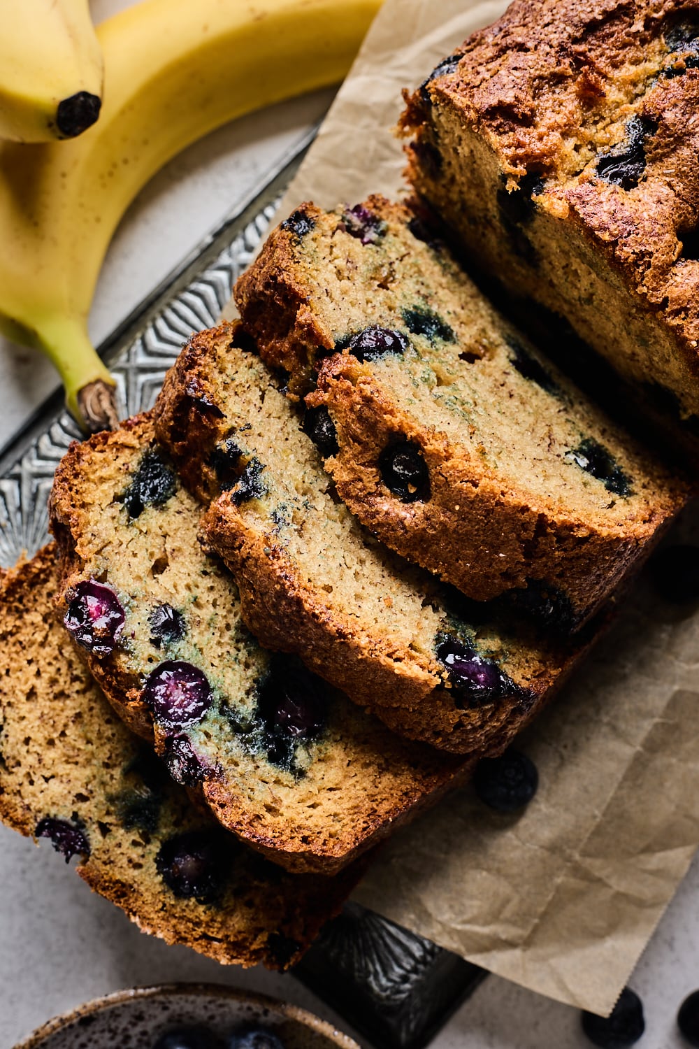 Easy Moist Blueberry Banana Bread