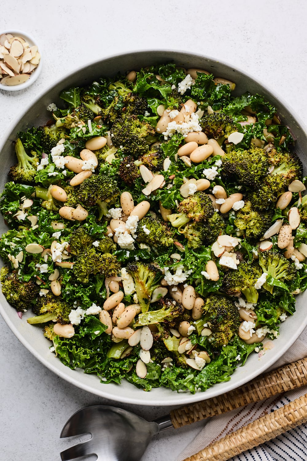 Lemony Roasted Broccoli Salad With White Beans and Kale