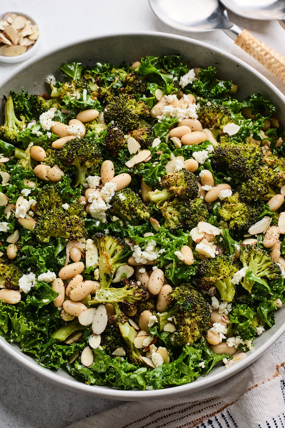 Lemony Roasted Broccoli Salad With White Beans and Kale