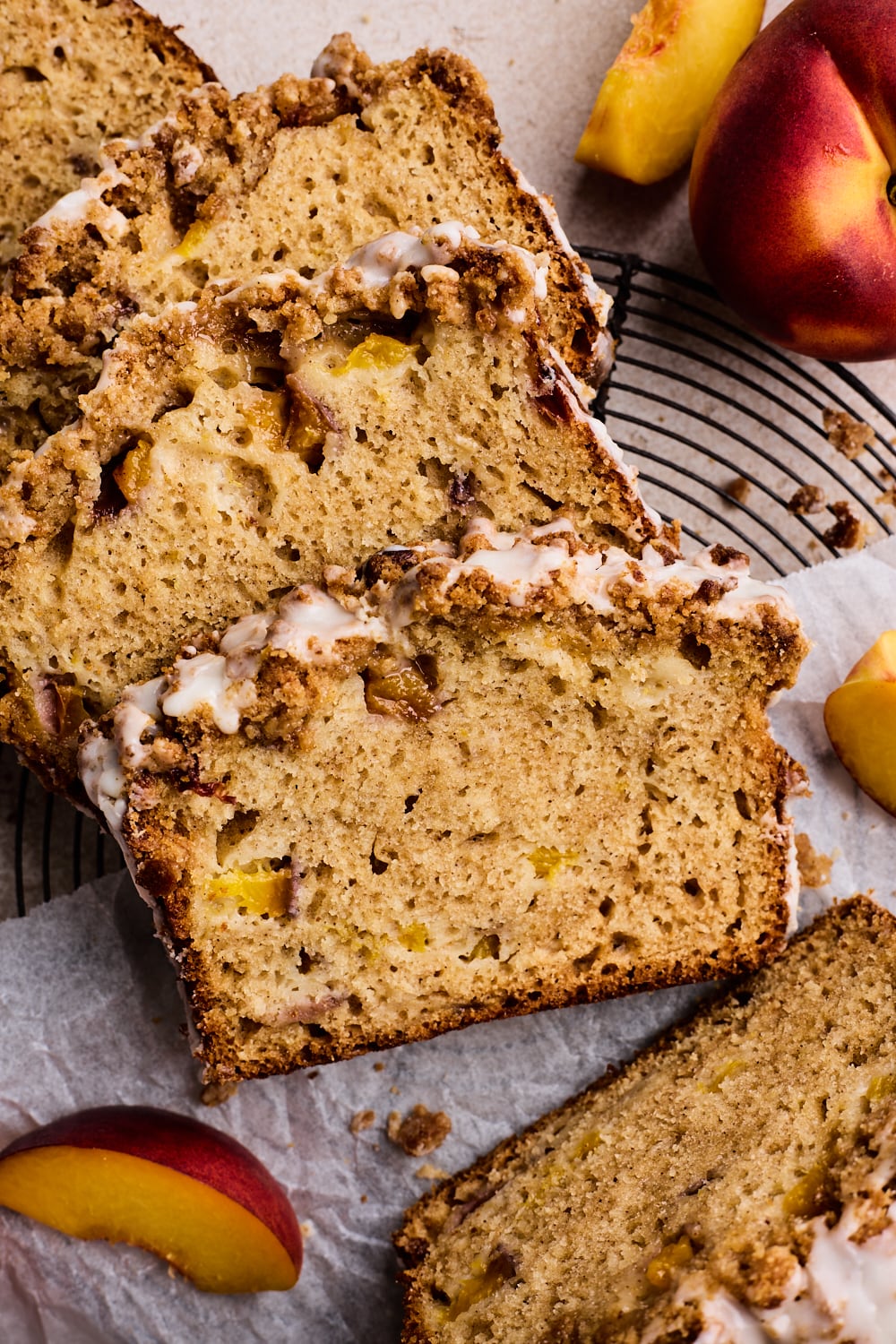 Peach Cobbler Quick Bread