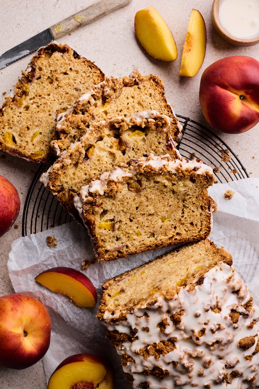 Peach Cobbler Quick Bread