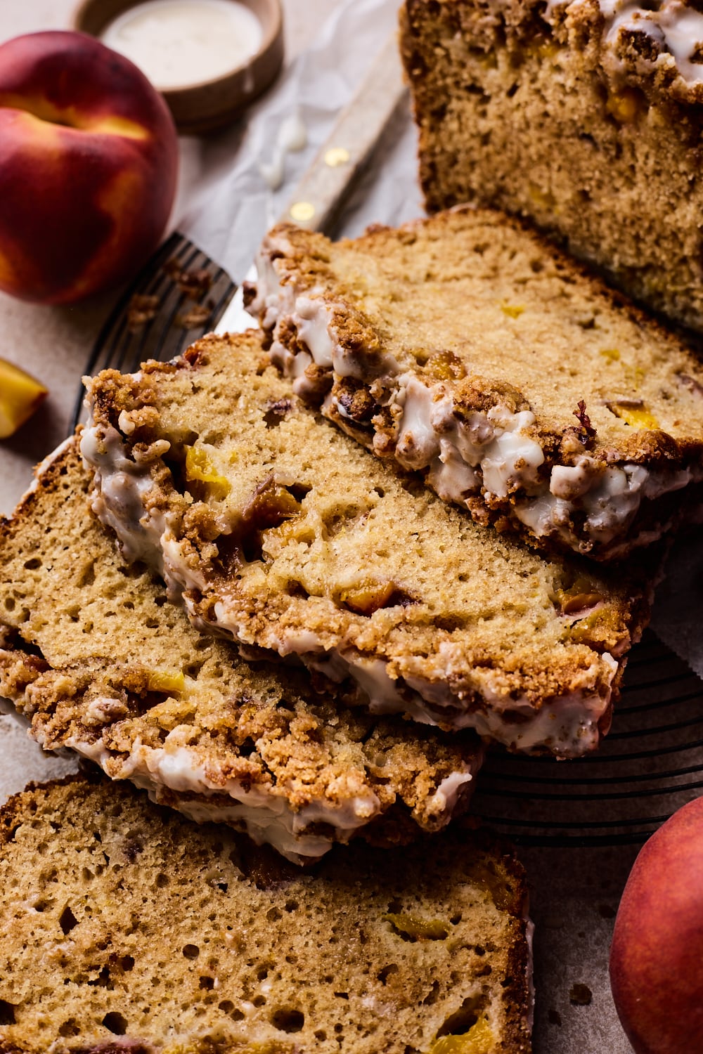 Peach Cobbler Quick Bread