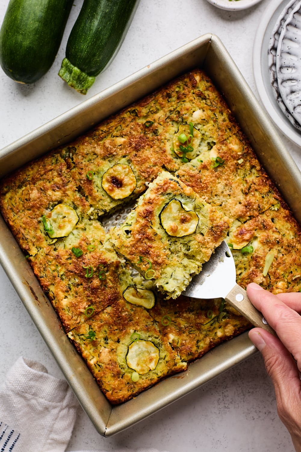 Crustless Zucchini Pie