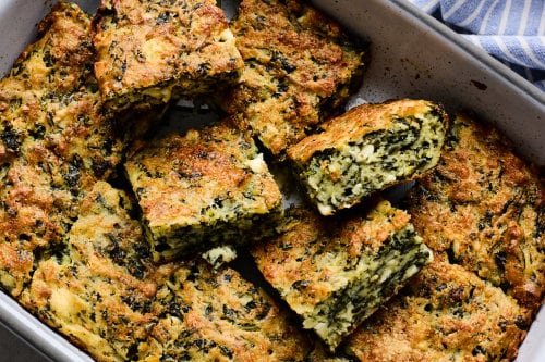 Crustless Spinach Pie