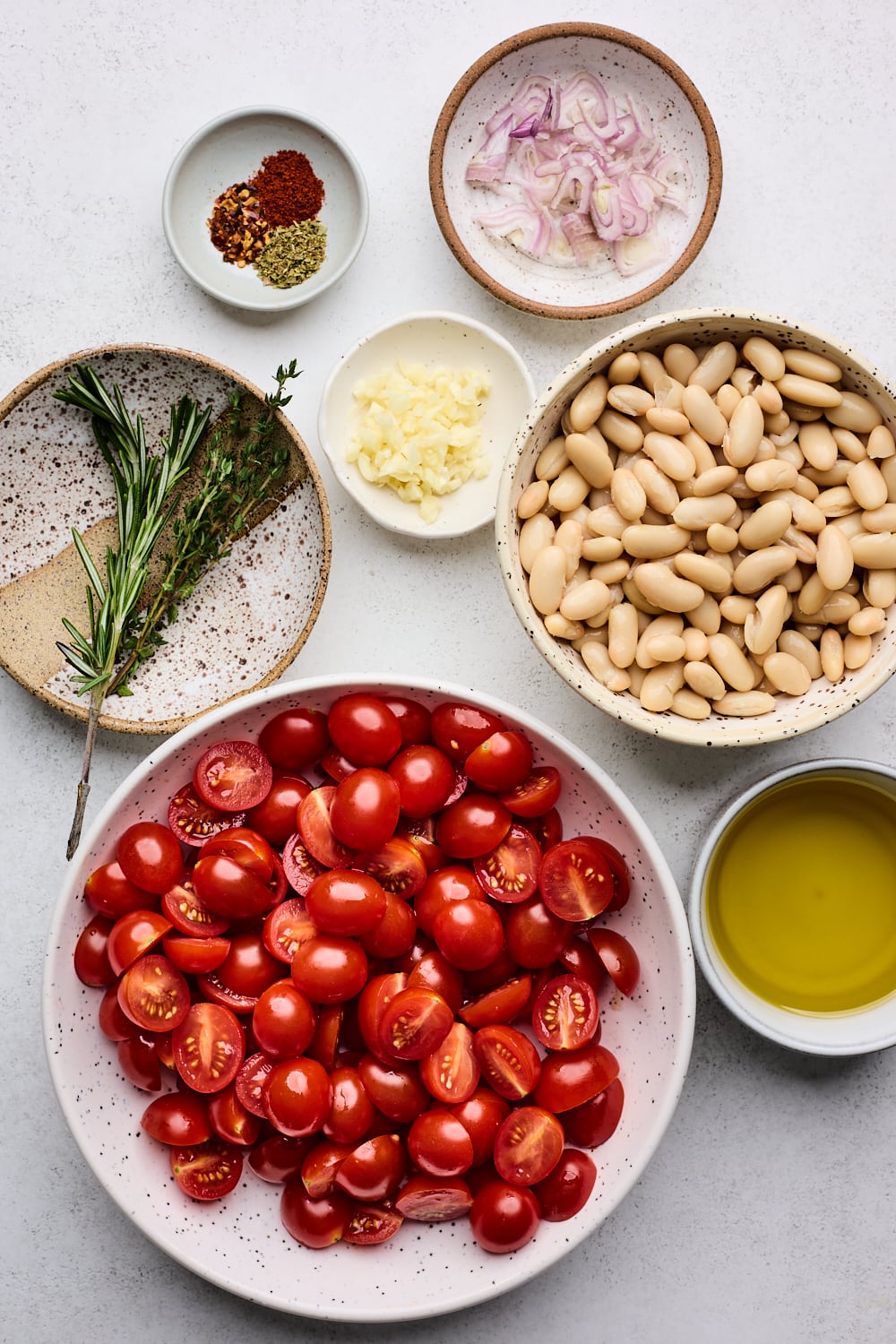 Roasted Tomatoes and White Beans