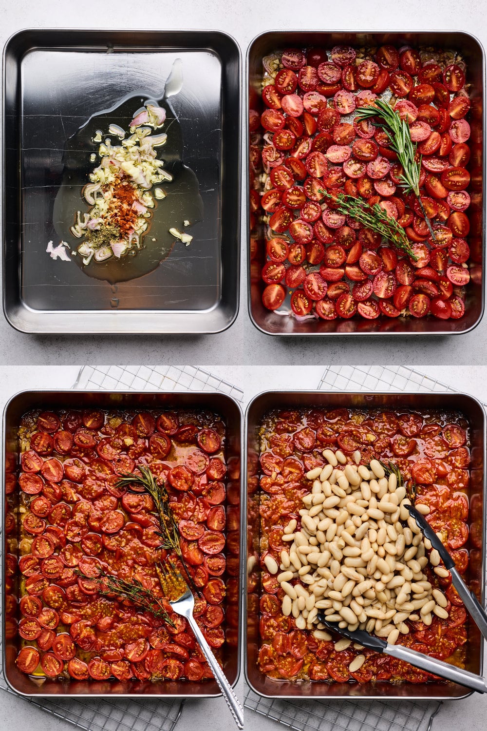 Roasted Tomatoes and White Beans