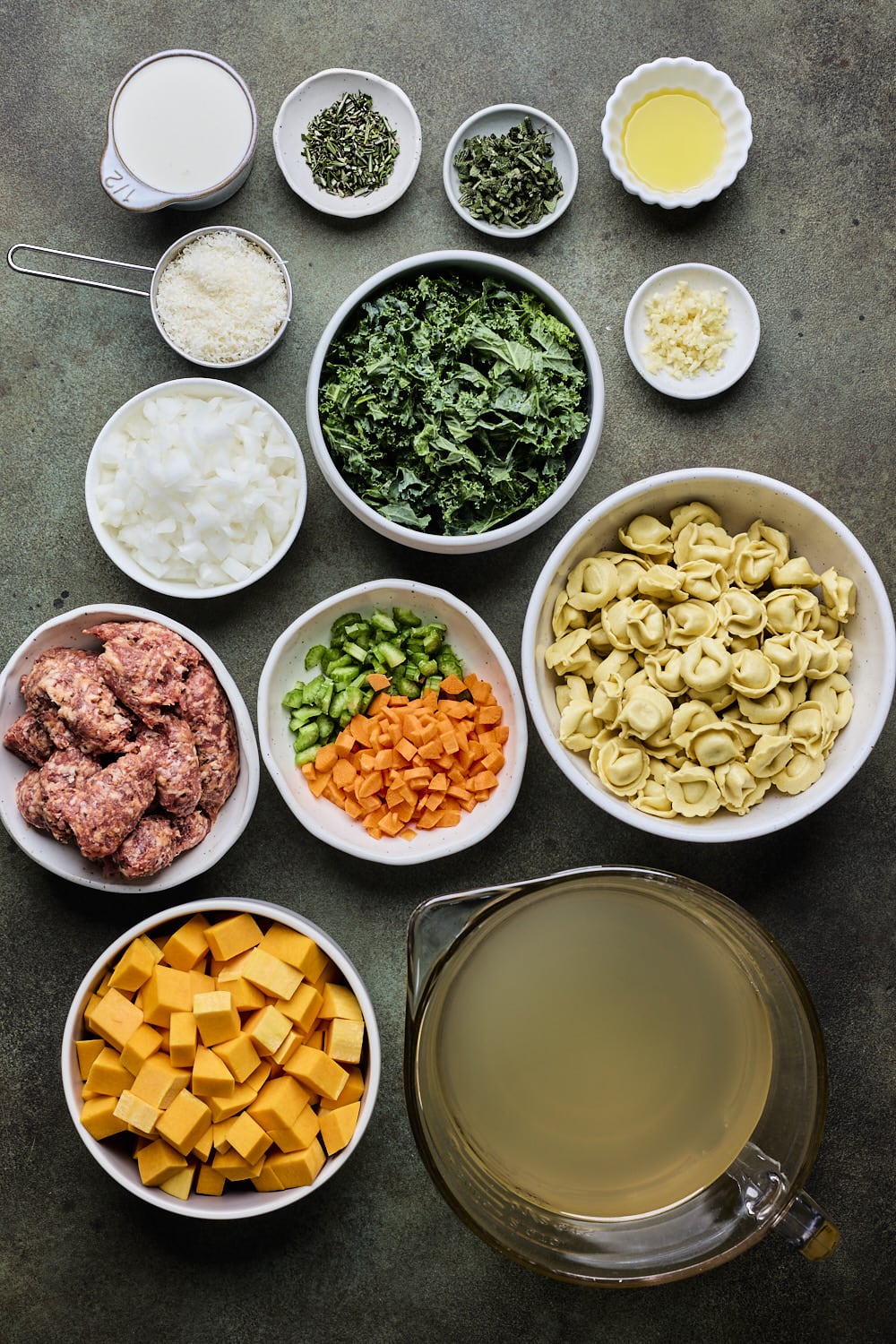 Butternut Squash Sausage and Tortellini Soup