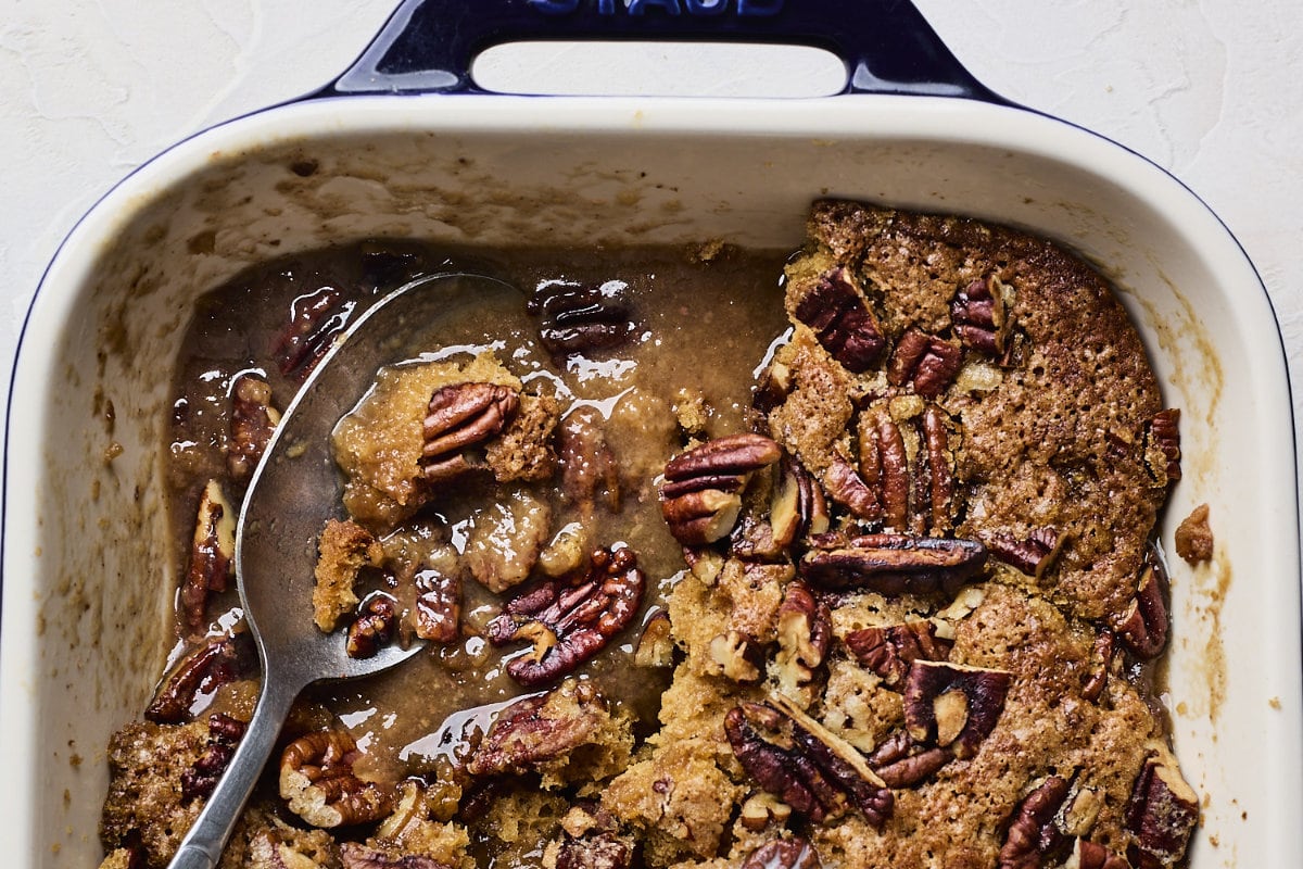 Easy Pecan Pie Cobbler (self saucing version)
