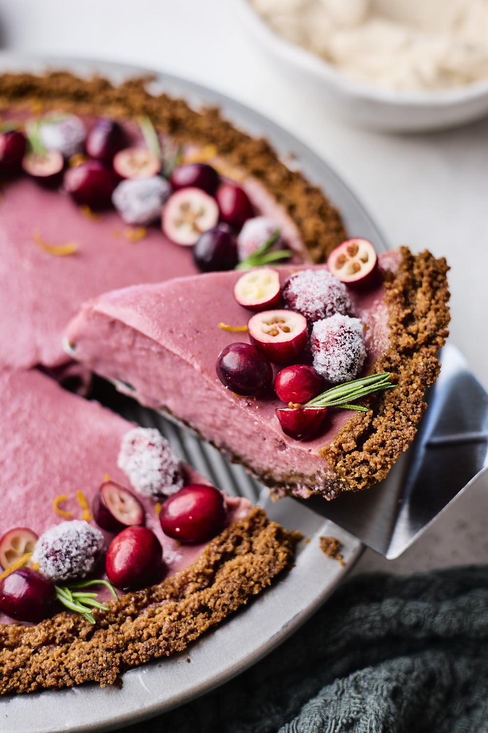 Cranberry Orange Custard Tart