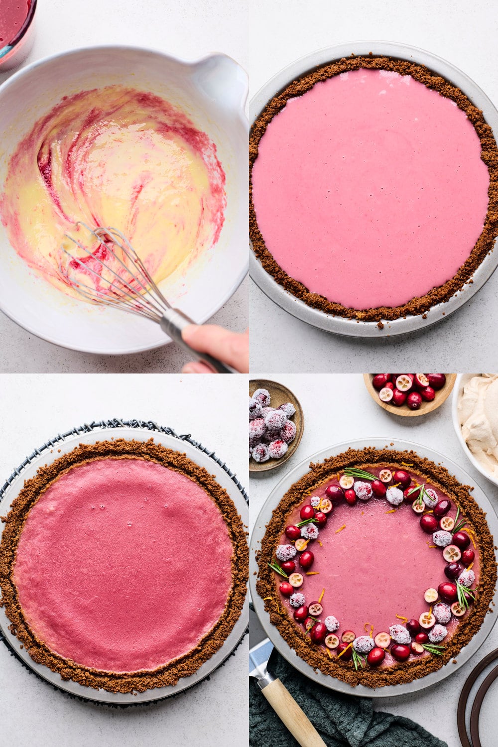 Cranberry Orange Custard Tart