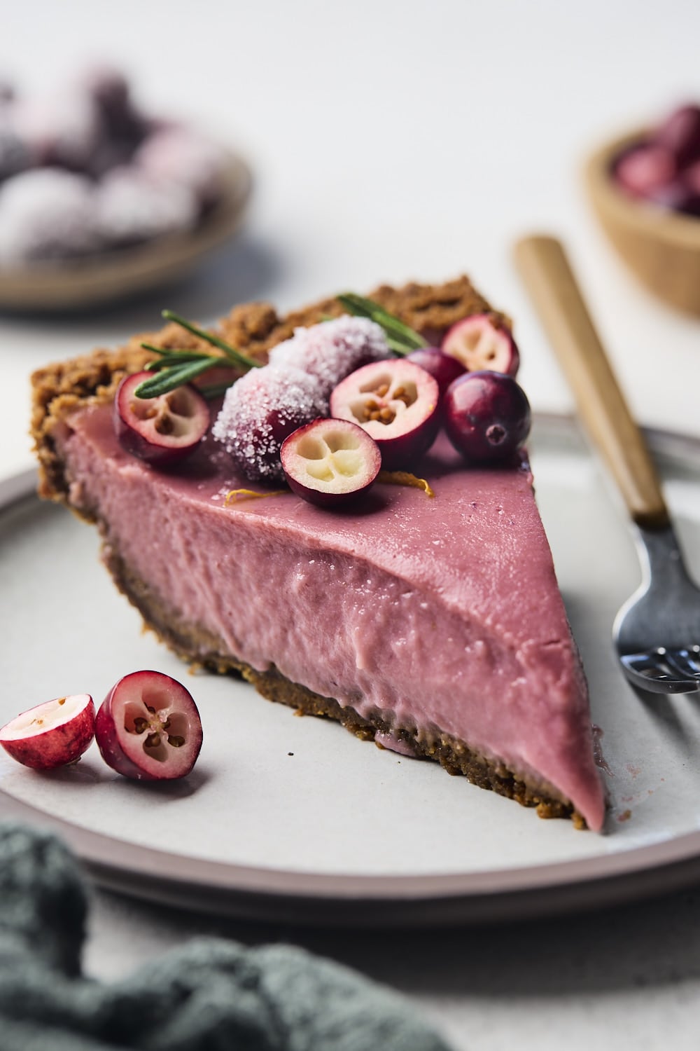 Cranberry Orange Custard Tart