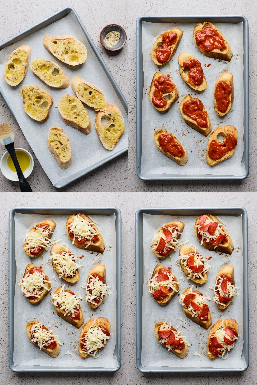 Easy Pepperoni Pizza Crostini