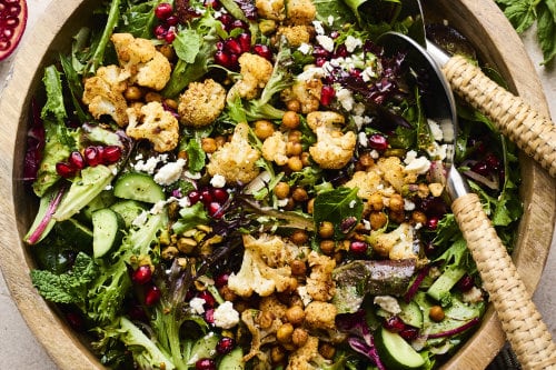 Roasted Cauliflower and Chickpea Salad