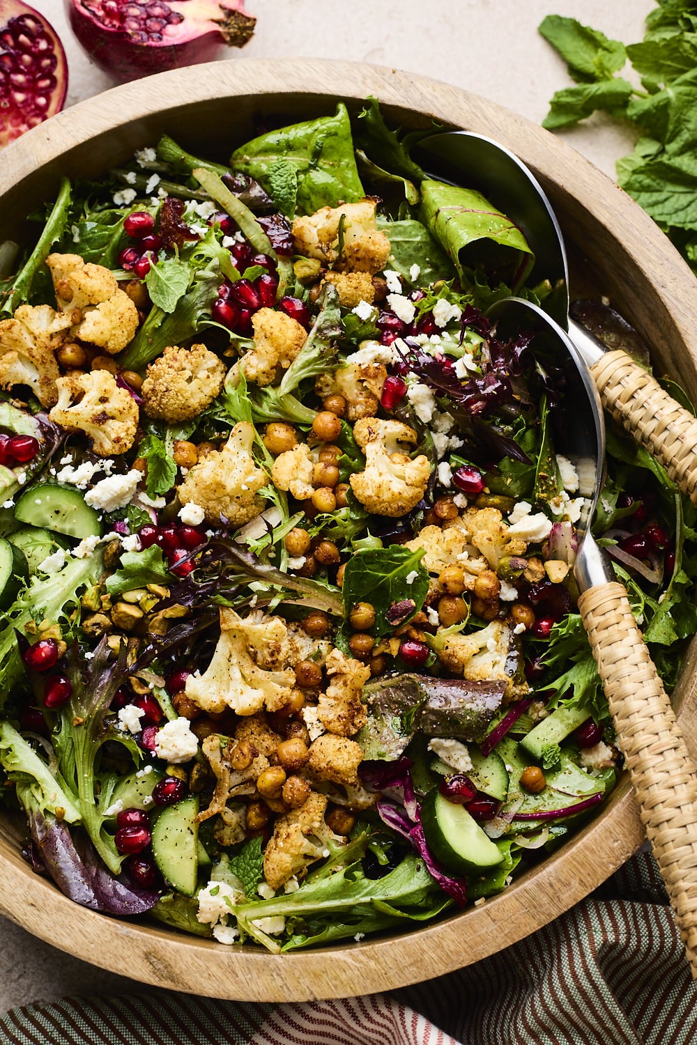 Roasted Cauliflower and Chickpea Salad