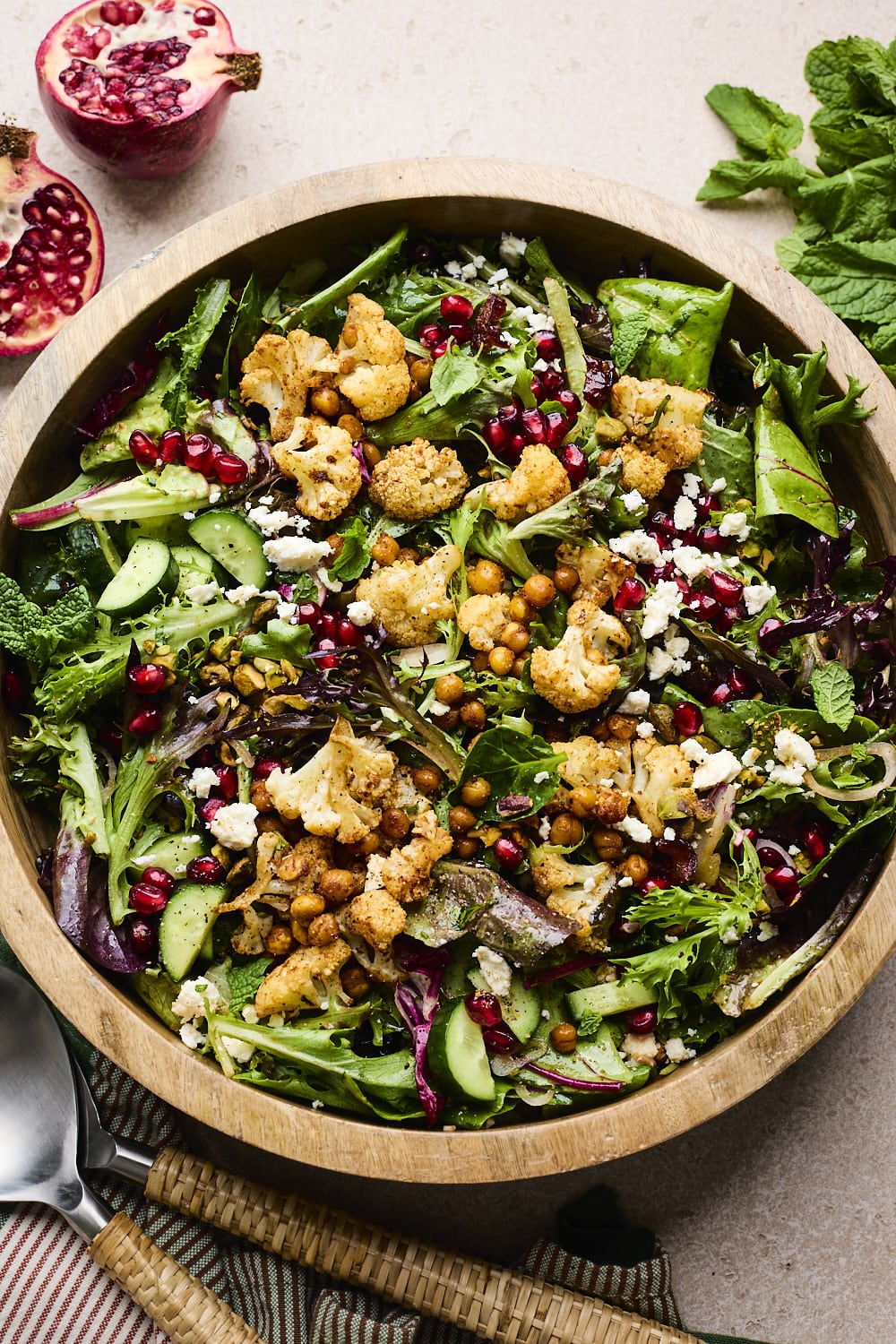 Roasted Cauliflower and Chickpea Salad