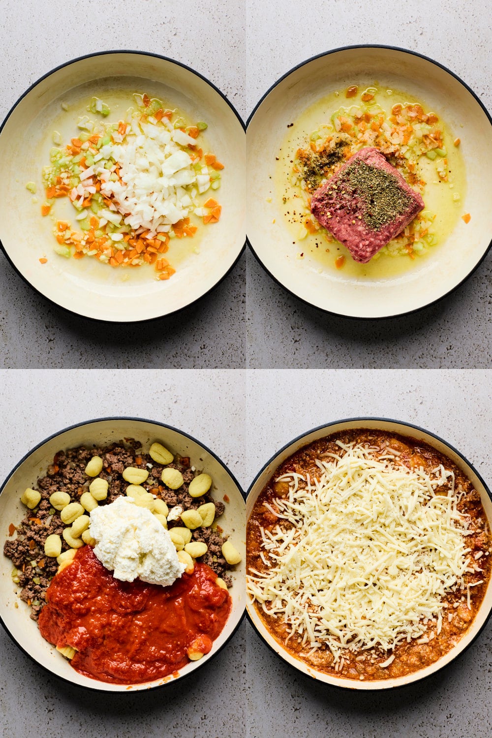 One Pan Baked Gnocchi Bolognese