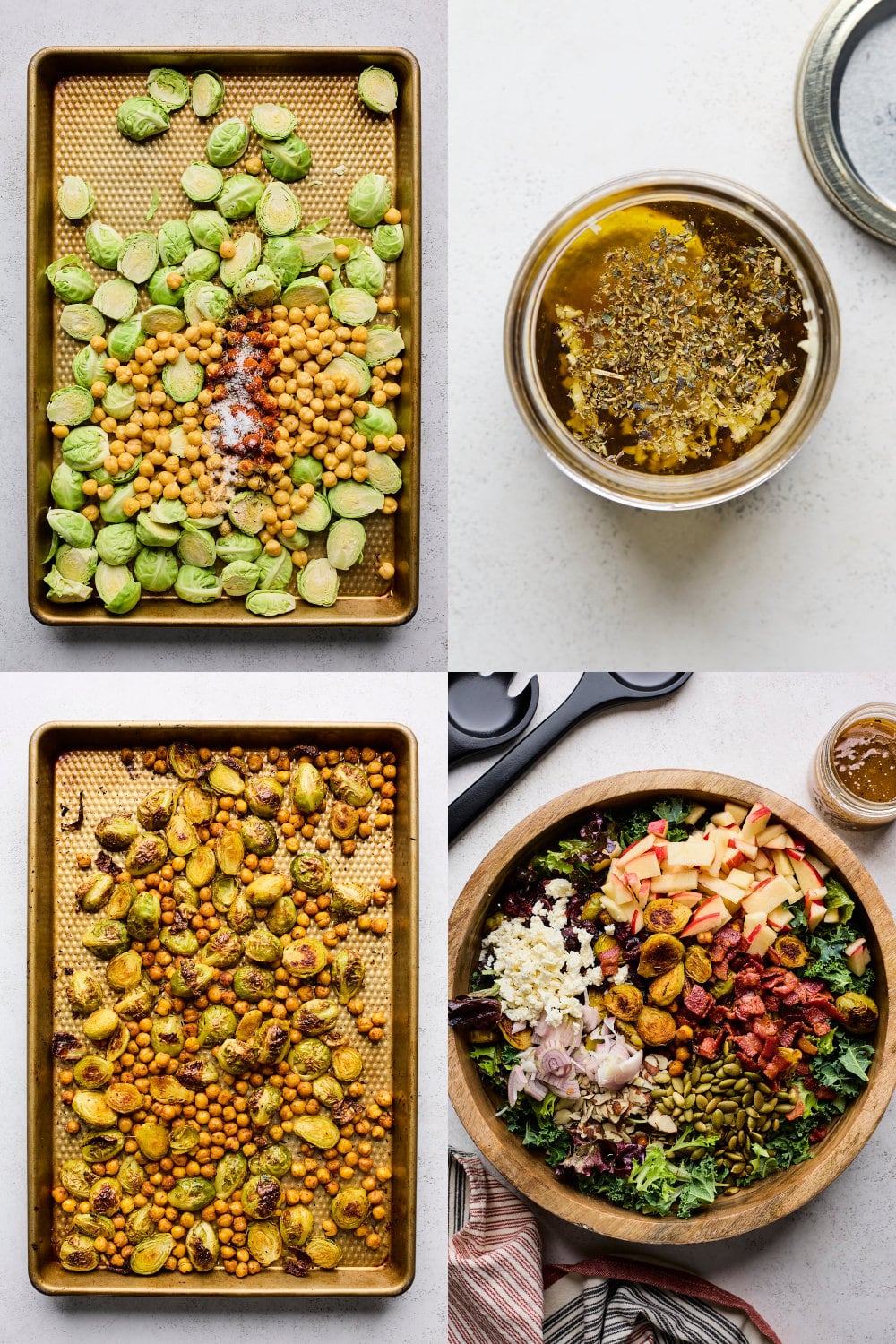 Roasted Brussels Sprout and Chickpea Salad