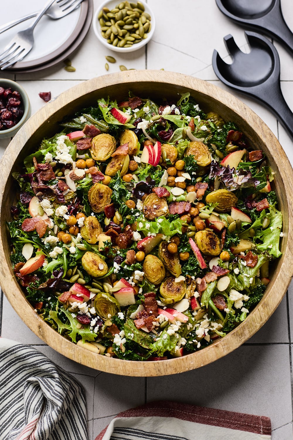 Roasted Brussels Sprout and Chickpea Salad