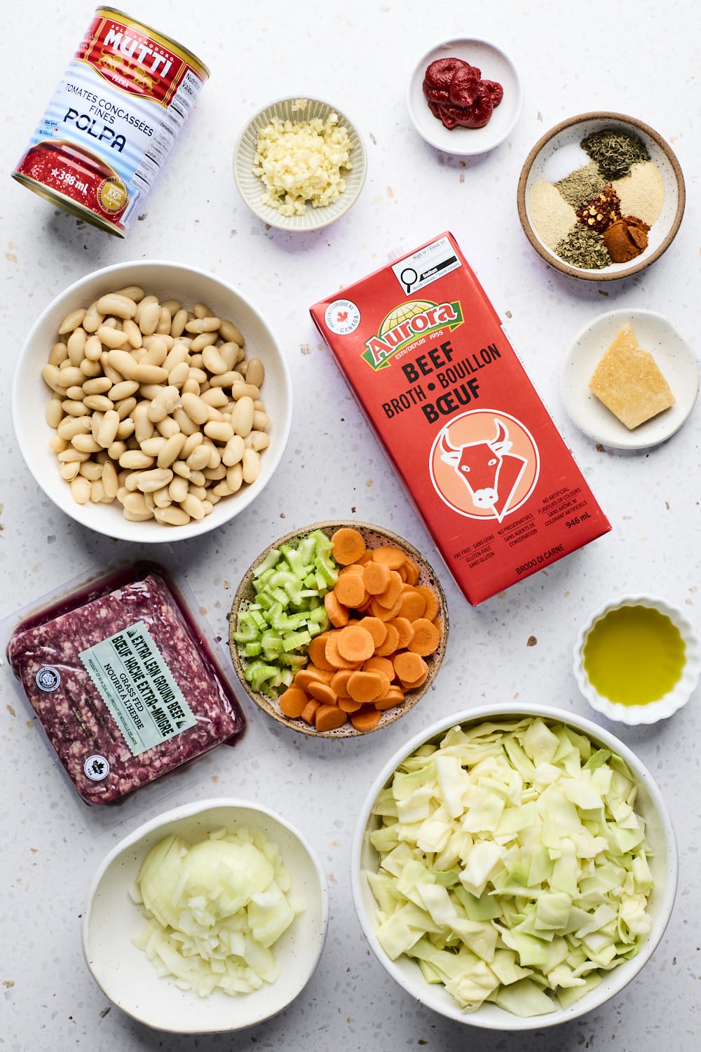 Ground Beef and Cabbage Soup With White Beans