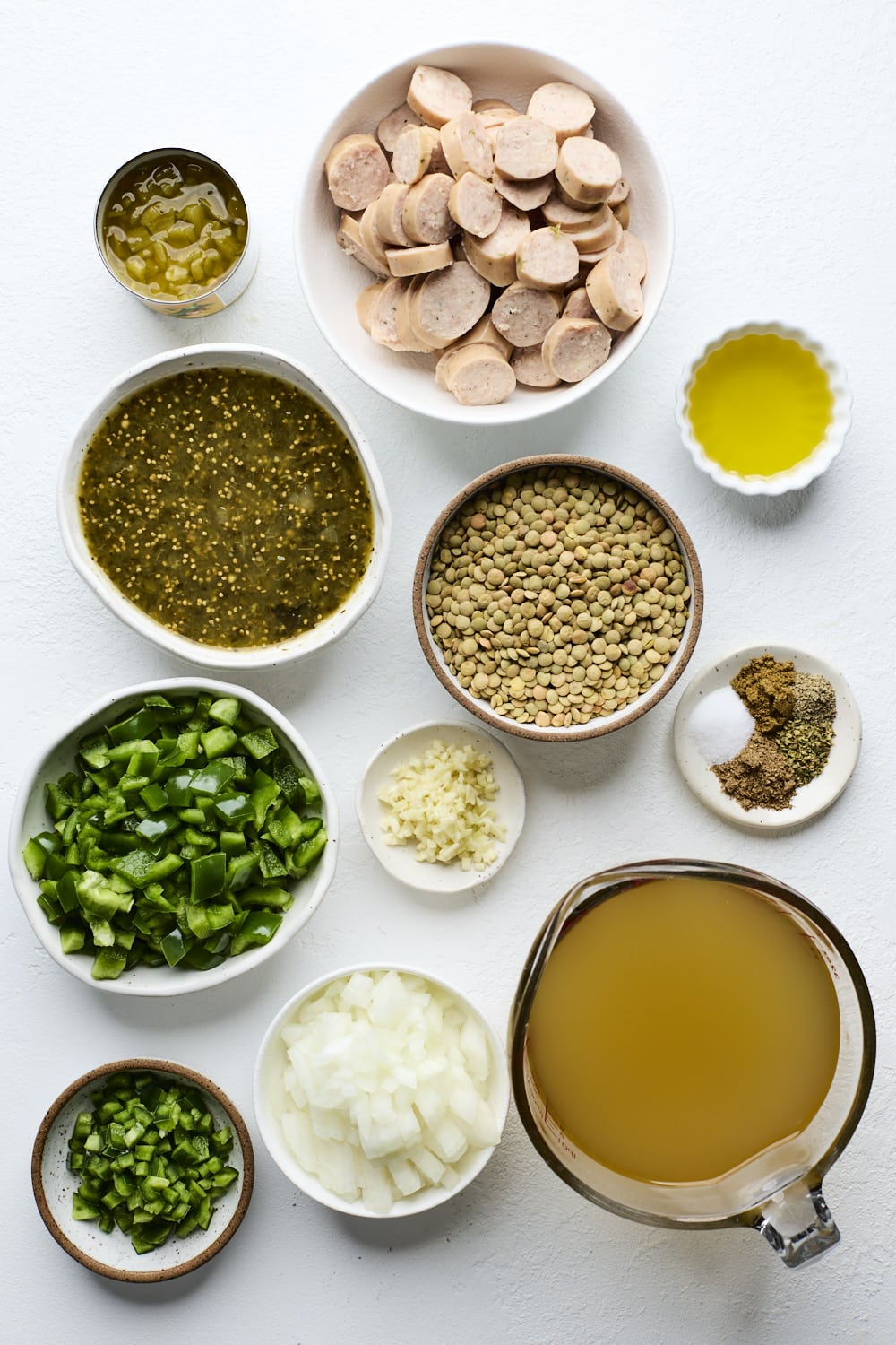 Chicken Sausage Green Chile Lentil Soup