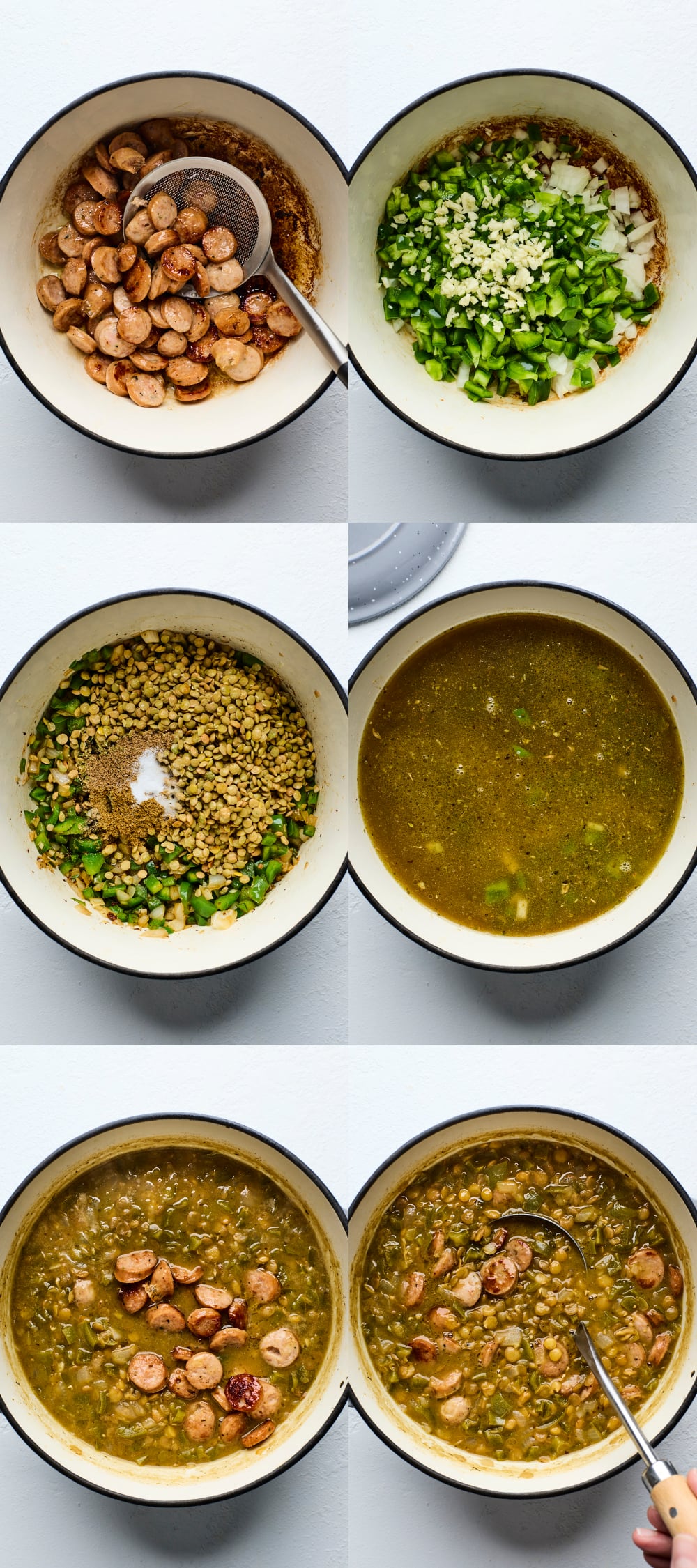 Chicken Sausage Green Chile Lentil Soup